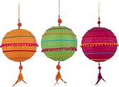 J-Line Lampion Hangend Papier Mix Assortiment Van 3