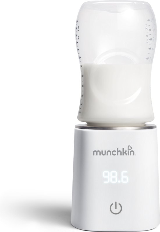 Munchkin Digitale Flessenverwarmer 37°C - Inclusief 4 Adapters voor Dr. Brown's (alleen smalle hals), Tommee Tippee, NUK en Medela - Compact voor onderweg - Digitale Display van Munchkin — afbeelding 5