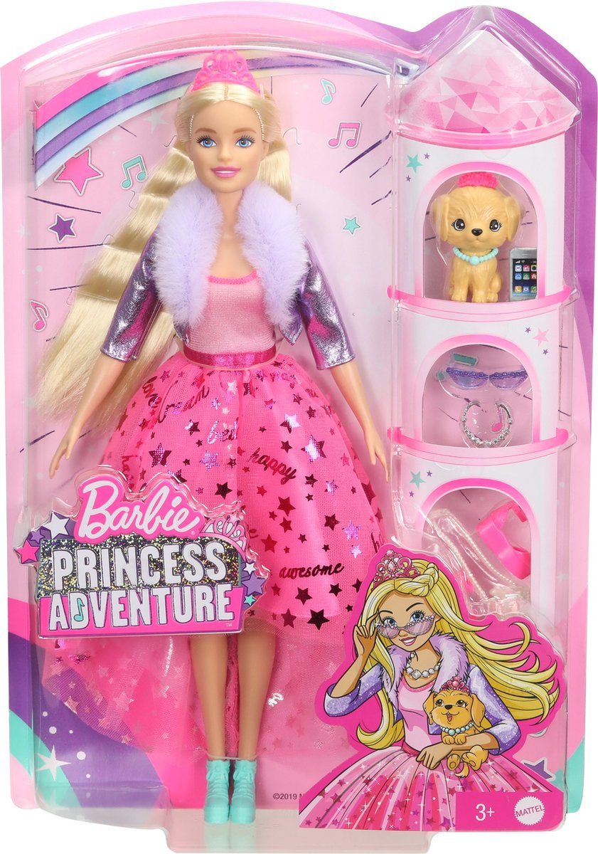 heden stroomkring Om te mediteren Barbie Princess Adventure Prinsessen Barbie Pop met Modieuze Accessoires |  bol.com
