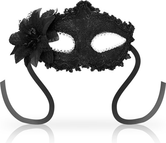 MASQUE OHMAMA | Ohmama Masks Venetian Eyemask Side Flower - Noir