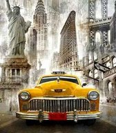 diamond painting 50x40 cm taxi