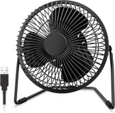 USB-bureauventilator | 17cm | 2 Snelheden |  ultrastil | USB-aangedreven | draagbare ventilator | metalen desktopventilator |  persoonlijke koelventilator | 2 snelheden | thuiskantoor | zwart