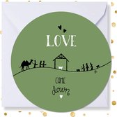 Carte de Noël autour de 'Love came down-' - 10 pièces -avec enveloppes - Cartes de Noël