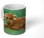 Mok - Schotse Hooglander - Kalf - Bloemen - 350 ML - Beker