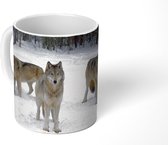 Mok - Koffiemok - Wolf - Sneeuw - Canada - Mokken - 350 ML - Beker - Koffiemokken - Theemok