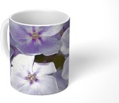 Mok - Witte vlambloemen met een wazige achtergrond - 350 ML - Beker