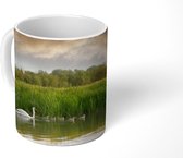 Mok - Zwanen - Kuikens - Wolken - 350 ML - Beker