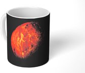 Mok - De rode planeet Mars zwarte achtergrond - 350 ML - Beker