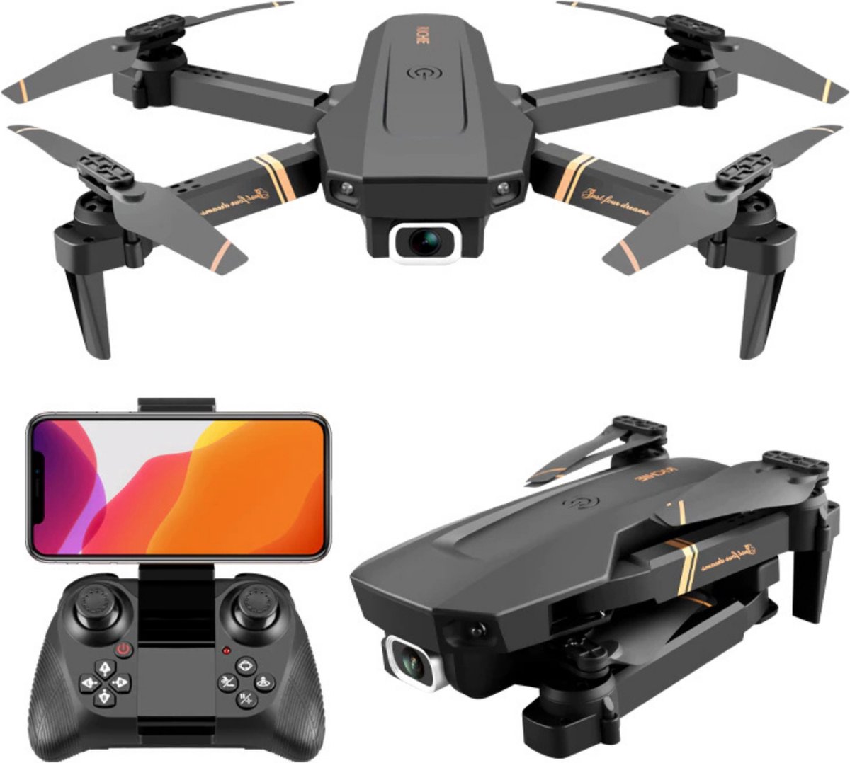 Drone - Afstand Bestuurbare drone - Speelgoed - Geschikt voor beginners en gevorderden - 2k Videocamera