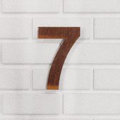 Cortenstaal Huisnummer - Cijfer 7 - 20cm hoog