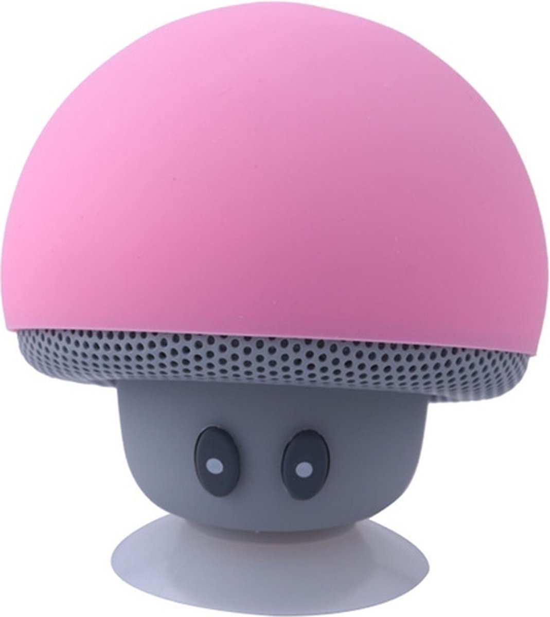 Draagbare mini paddenstoel speaker - draadloos- bluetooth - waterdicht - zuignap - douche muziekspeler - Roze