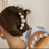 Nerissa- Luxe Haarklem kriskras - Haarclip/Haarspeld - Haaraccessoires Bruiloft- Wit