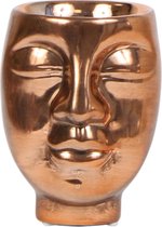 Kolibri Home | Face-2-face bloempot - Bronzen keramieken sierpot Ø6cm