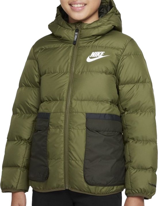 Nike Sportswear Therma-FIT Gewatteerde Jas - Unisex - groen/donker groen Maat XL-158/170