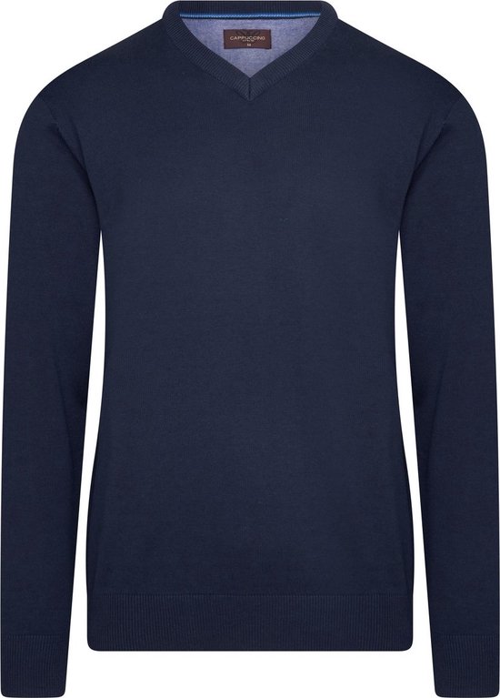 Cappuccino Italia - Heren Sweaters Pullover Navy - Blauw - Maat S