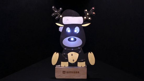 Whadda Soldeer- & programmeerkit, XL-printplaat, Rudolph het rendier, met houder