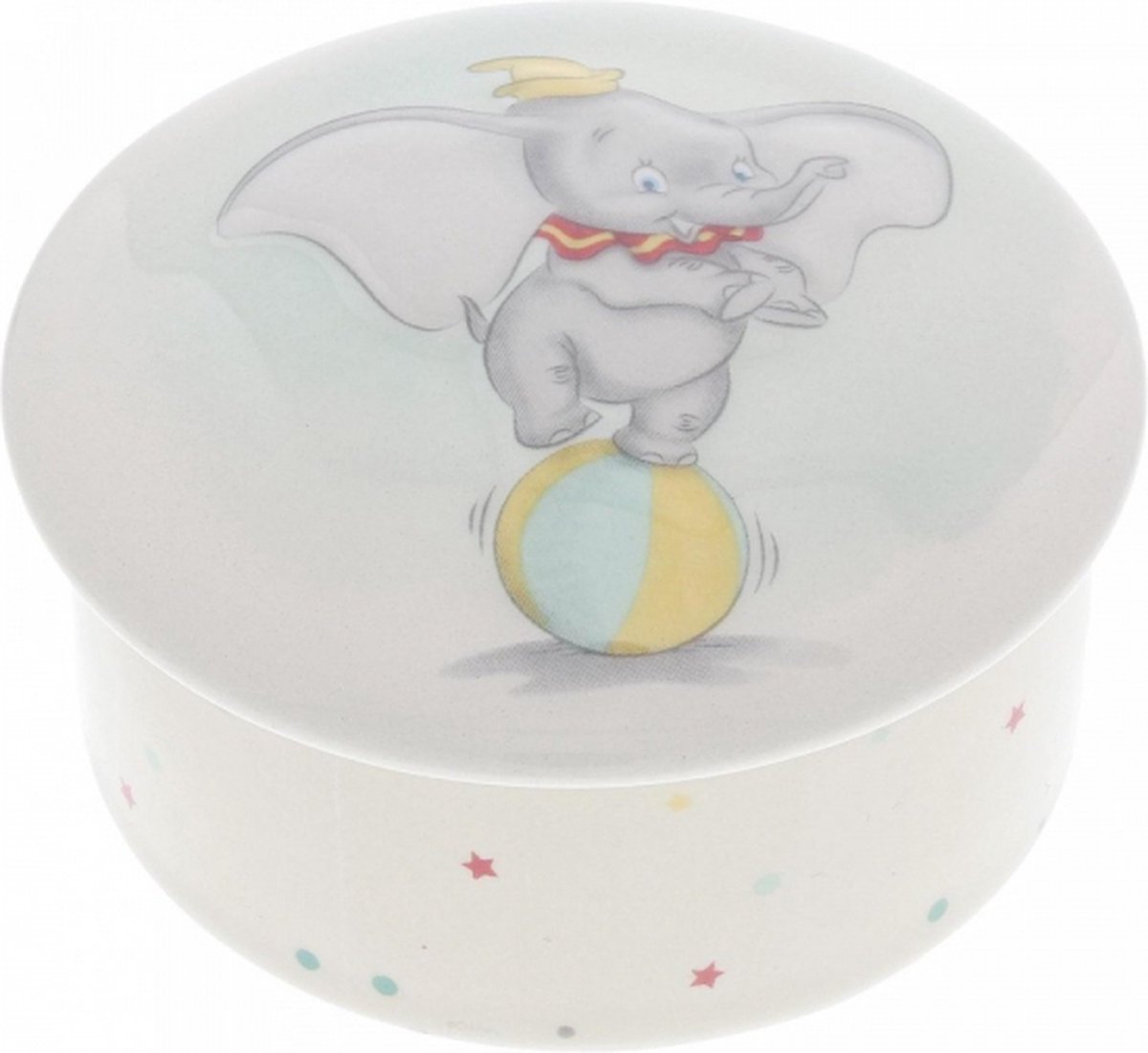 Enchanting Disney - Dumbo Keepsake Box - Porseleinen Dombo bakje - doorsnee 8 cm.