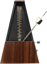 Noiller Metronoom - Metronome - Metronoom klassiek - Mechanische metronoom - 20cm hoog - Vintage stijl - Houten look - Bruin