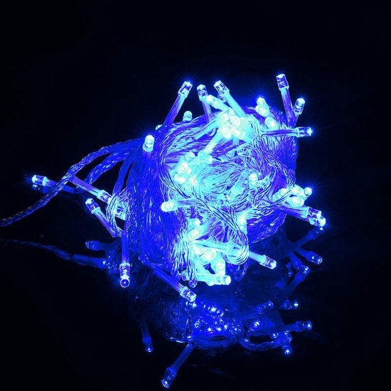 Kerstverlichting/feestverlichting lichtsnoeren 120 blauwe LED lampjes ,...  | bol.com