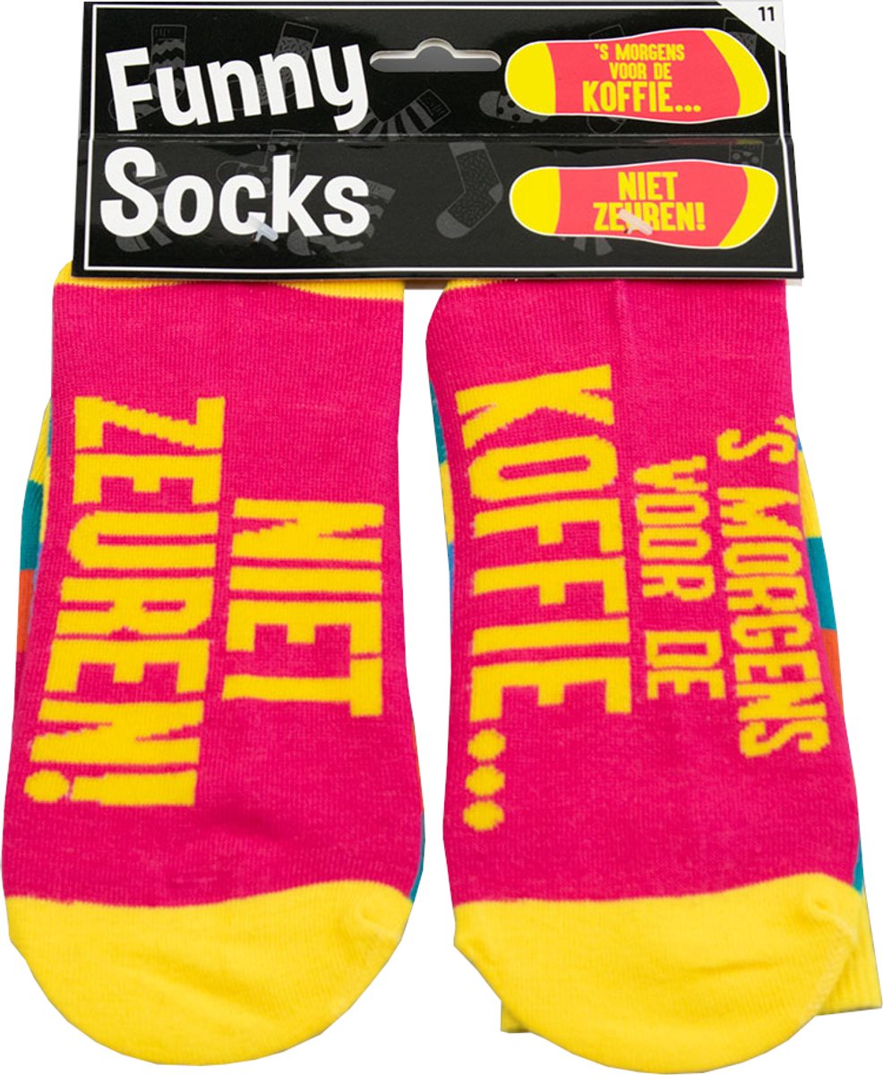 Sokken - 's Morgens voor de koffie niet zeuren! - Funny socks