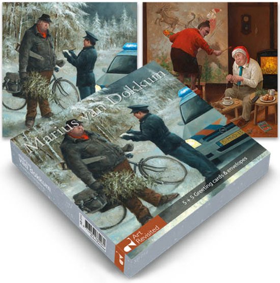 Art Revisited kerst kaarten - Marius van Dokkum Ho,ho, ho.../ Wakker blijven!