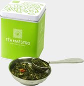 Dutch Tea Maestro - Blikje losse thee -Groene thee citroen - 80 gram - Thee cadeau