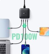 Ugreen - 4 in 1 Oplader - 100W - Power Adapter - USB C en USB A - Zwart