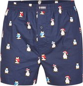 Happy Shorts Wijde Kerst Boxershort Heren Kerst Pinguïns - Maat M