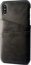 Mobiq - Leather Snap On Wallet iPhone XR Hoesje - zwart