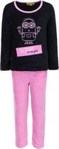 Kinderpyjama - Minions - Fleece - Zwart/Roze - 6 jaar/116 cm