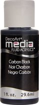 Deco art media vloeibare acryl verf carbon black 29.6ml