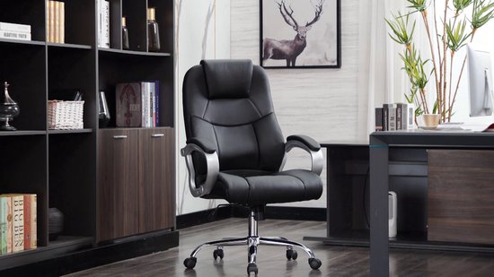 CLP Bureaustoel Burbank chroom Frame - Kunstleer - walnoot/creme | Leen