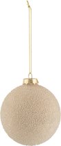 J-Line Kerstbal Parels Glas Beige Small Set van 6 Stuks