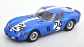 Ferrari 250 GTO No.24, 12Hrs Sebring 1963 Penske/Pabst Blauw Metallic 1-18 KK Scale ( Metaal )