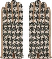 Jobo By JET - Dames handschoenen - Beige - Nude - Glitter - Zwart - Súper zacht en warm - Meiden