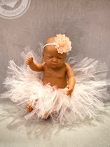New Born Tutu Set - Setje crème baby- Cake smash pakje meisje - Babyshower cadeau meisje - Kraam cadeau baby - Newborn Fotoshoot