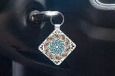 Sleutelhanger - Uitdeelcadeautjes - Mandala - Oranje - Blauw - Patronen - Plastic