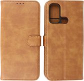 Motorola Moto G60 Hoesje - Book Case Telefoonhoesje - Kaarthouder Portemonnee Hoesje - Wallet Case - Bruin