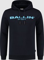 Ballin Amsterdam -  Heren Regular Fit   Hoodie  - Blauw - Maat M