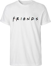 Friends Logo Rolled Up Sleeves Women T-Shirt M