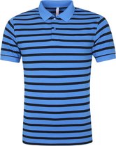 Sun68 - Polo Cold Dye Stripes Blauw - Modern-fit - Heren Poloshirt Maat XL