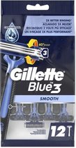 12 Gillette Blue3 smooth wegwerpscheermesjes