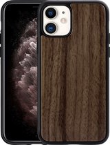 iPhone 11 Hoesje Hout - Echt Houten Telefoonhoesje voor iPhone 11 - Wooden Case iPhone 11 - Mobiq iPhone 11 Hoesje Echt Hout walnoot