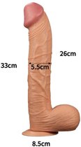 Realistische XXL King Size Dildo - 30,5 cm lang - 5.5 cm dik