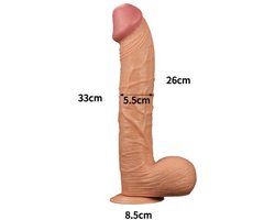 Realistische XXL King Size Dildo - 30,5 cm lang - 5.5 cm dik