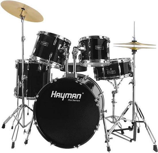 mengsel tuin Verouderd Hayman Drumstel - Beginner Drumstel - compleet drumstel - akoestisch  drumstel -... | bol.com
