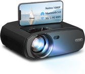 Dakta® Projector | Voor mobiel & Smartphone | 5G Wifi | 1080P | Mini projector | Beamer | Streamen | Mini beamer | Smart beamer | Zwart