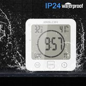 WiseGoods Premium LCD Douchetimer - Douche Klok - Douchewekker - Badkamer Accessoires - Waterproof - Wandklok - Temperatuurmeter