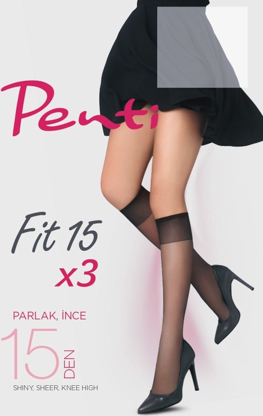 Anytime panty kniekousen 20 denier - set van 5 zwart | wehkamp