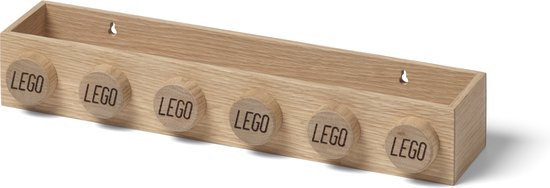 LEGO Iconic - Hout - Boekenplank - 47.8 x 7.8 x 11.5 cm - Eiken - Wooden - Design